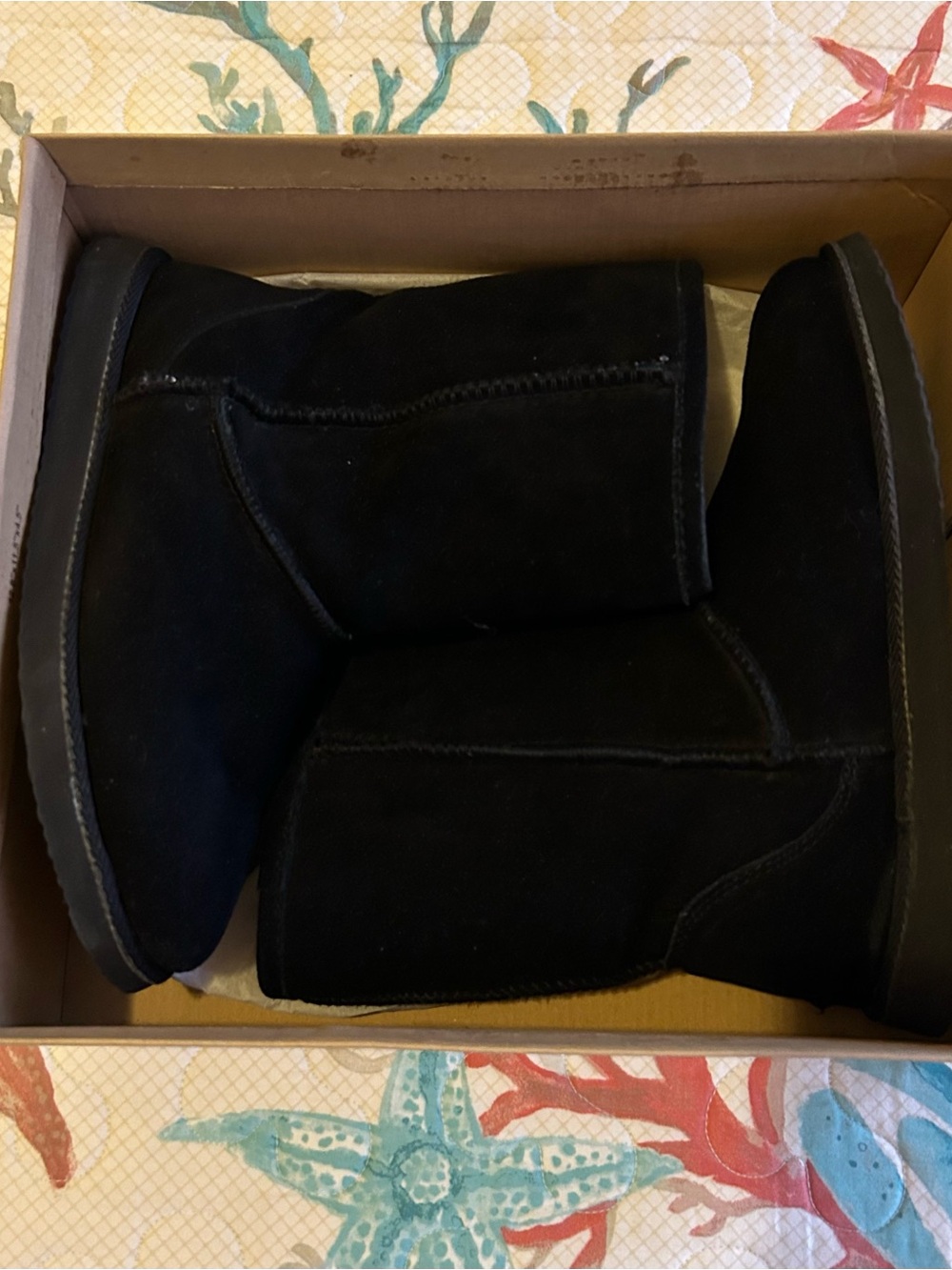 Black Suede Women's Slip-On Winter Boots